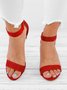 Mostata Women Middle Heel Sandal leopard Ankle Strap Shoes